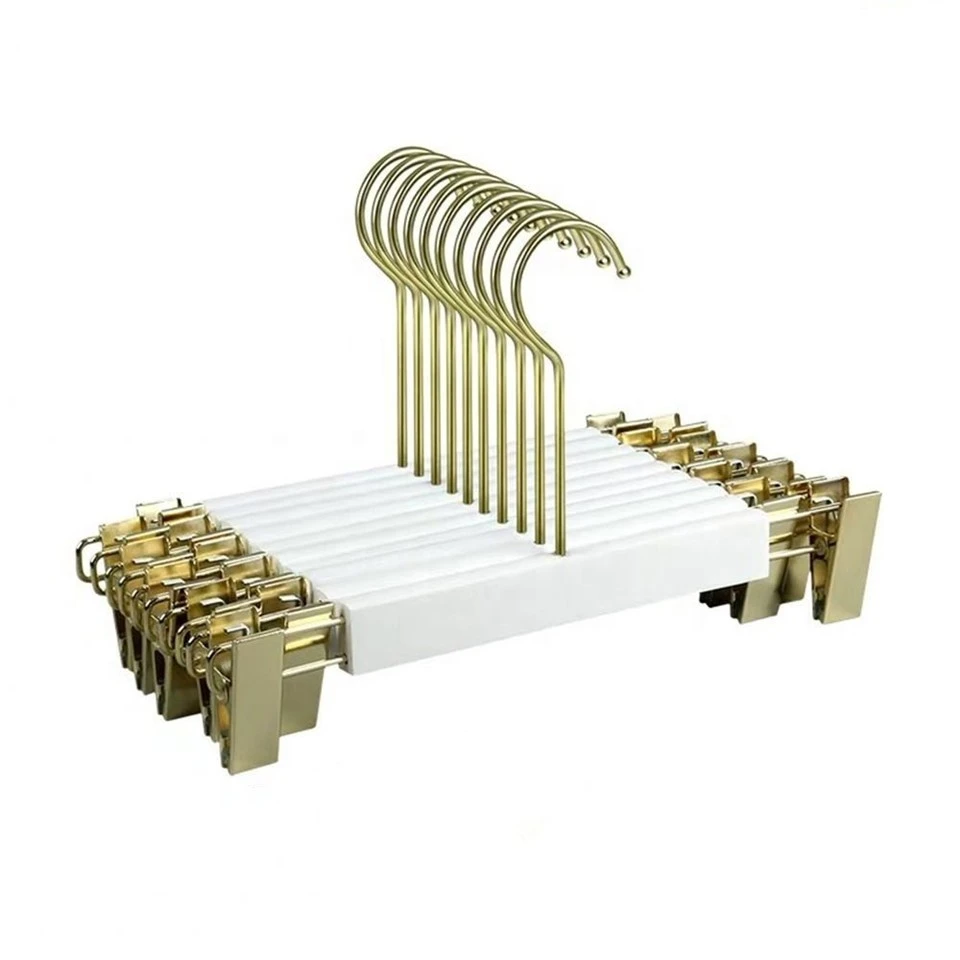 White Wooden Pants Skirts Hangers logo hanger