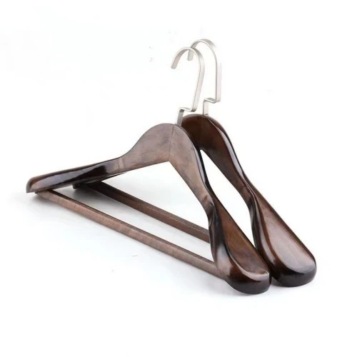Wide Shoulder Solid Wood Hotel Luxury Hanger